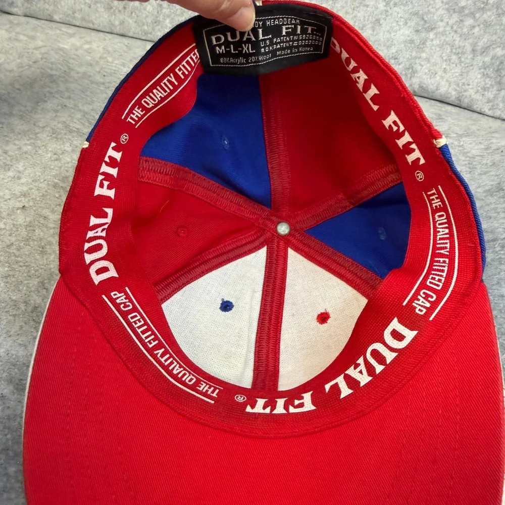 Big Boy Headgear Dual Fit Baseball Cap Red Blue Color Block Hat M-L-XL‎